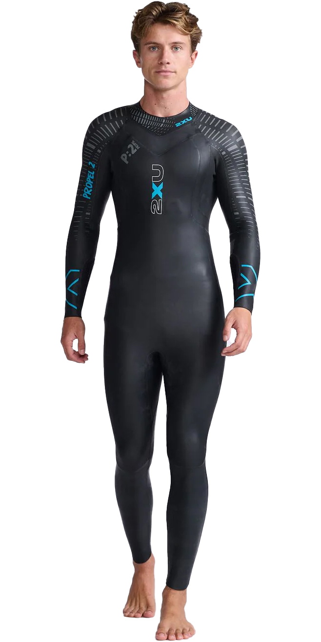 2 XU Men's P:2 Propel Triathlon Wetsuit-Black/Orange Fizz-MS